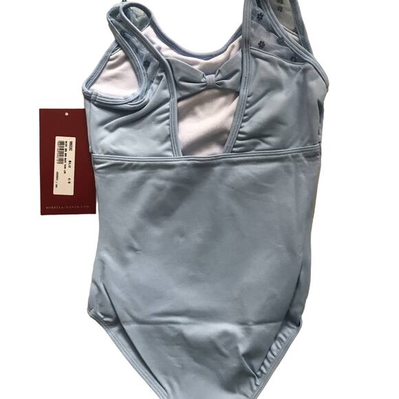 Mirella leotard Girls Size 4 6 Bow Back keyhole M603C dancewear dance sequin NWT - Picture 2 of 2
